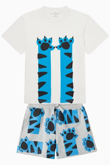 Cat Paws Graphic-print T-shirt in Cotton