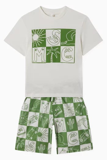 SMC Logo Print T-Shirt in Cotton