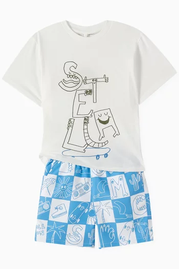 Skateboard T-shirt in Cotton