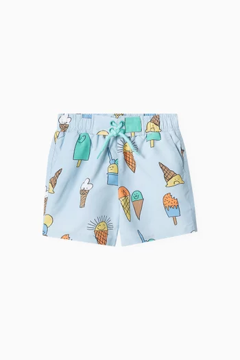 Ice Cream Printed Swim Shorts