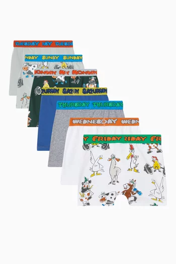 Graphic-printed Boxers, Pack of 7