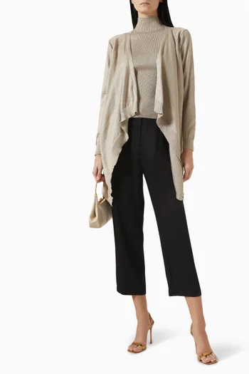 Turtleneck Top & Cardigan Set