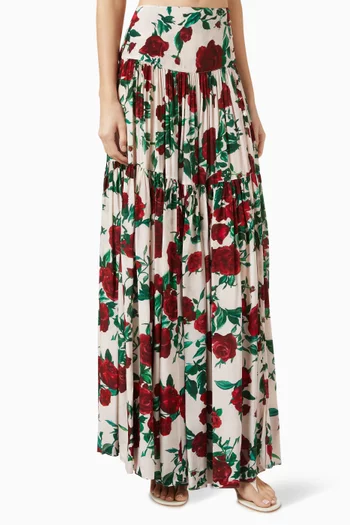 تنورة أريانا طويلة بفتحة فيسكوز