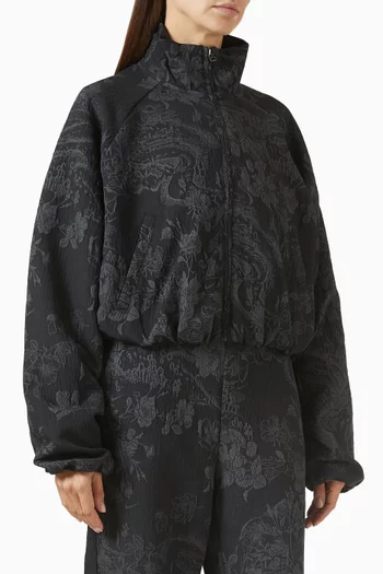 Oversized Track Jacket in Jacquard