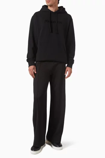 Logo-embroidered Hoodie in Cotton Jersey
