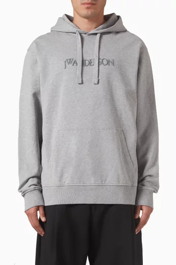 Logo-embroidered Hoodie in Cotton-jersey