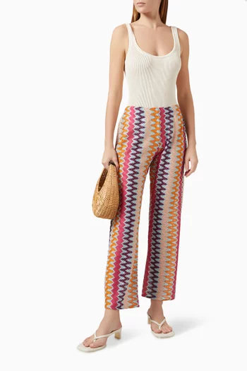 Beach Zigzag Pants in Knit