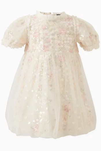 Exclusive Confetti Sequin-embellished Dress & Bloomers Set
