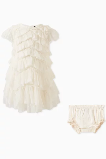 Exclusive Libby Layered Dress & Bloomers Set in Lace