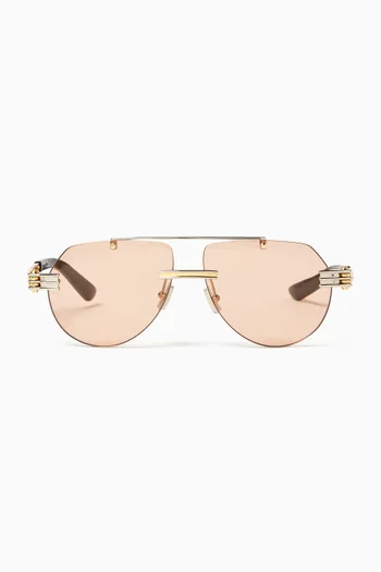 Aviator Sunglasses in Metal