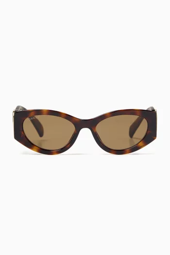 Oval Sunglasses in Recycled Acetate