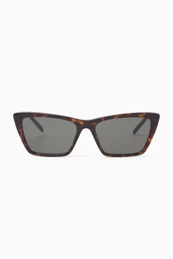 SL 737 Mica Thin Square Sunglasses in Recycled Acetate