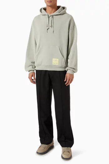 Patch Washed Hoodie in Organic Cotton