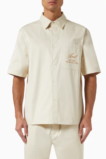 Stitch Embroidered Shirt in Cotton