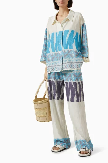 Zakar Printed Shirt in Cotton