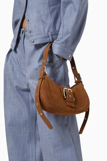 Brocle Shoulder Bag in Suede