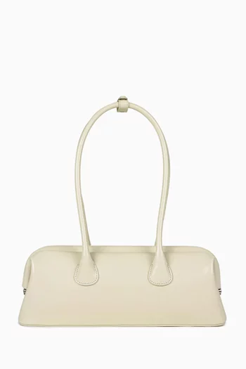 Boat Wide Shoulder Bag in Leather