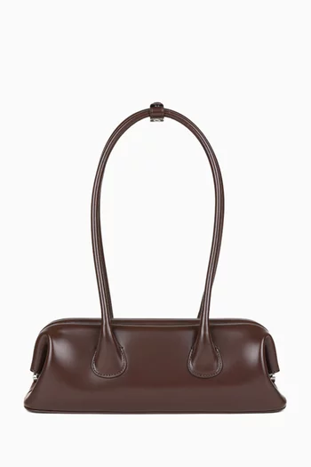 حقيبة كتف ميني بوت وايد جلد