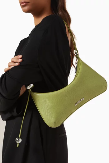 Le Grand Bisou Perle Shoulder Bag in Lizard-embossed Leather