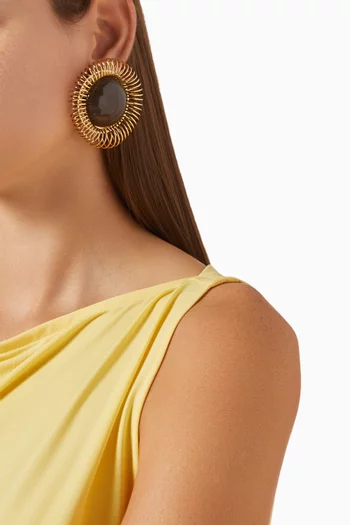 The Tournesols Earrings in Gold-tone Brass