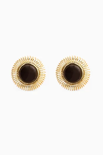 The Tournesols Earrings in Gold-tone Brass