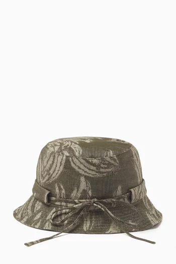 Le Bob Gadjo Bucket Hat in Printed-cotton
