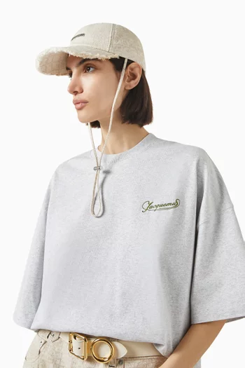 La Casquette Artichaut Cap in Croc-printed Cotton