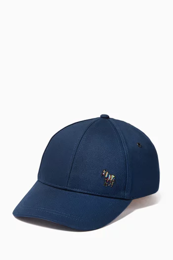 Zebra Logo Baseball Cap in Cotton-canvas