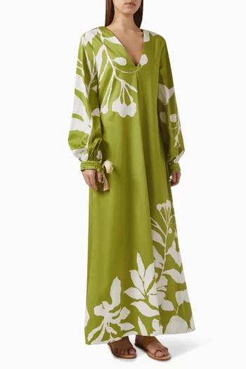 Dejarse Encantar Maxi Dress in Cotton-poplin