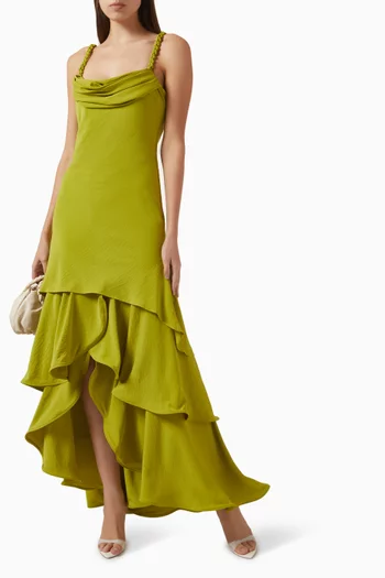 Inoportuna Ruffled Maxi Dress