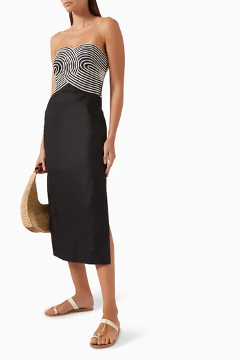 Arco Real Midi Dress in Linen