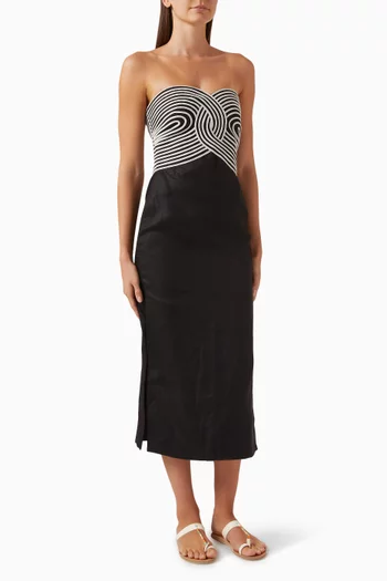 Arco Real Midi Dress in Linen