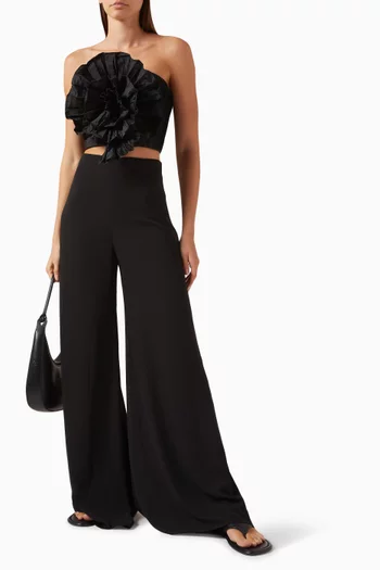No Me Olvides Top in Taffeta