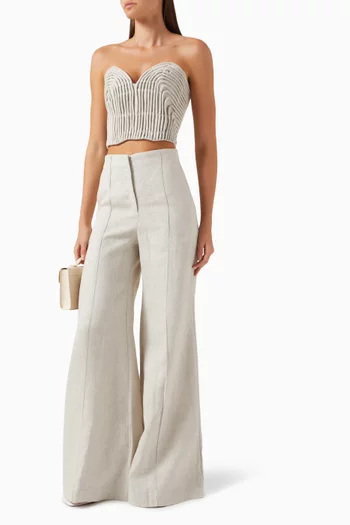 Prateek Top in Linen