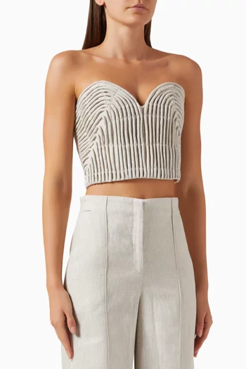 Prateek Top in Linen