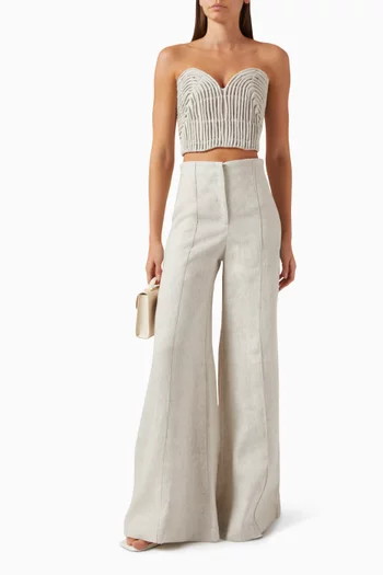 Encontrarte Wide-leg Pants in Linen