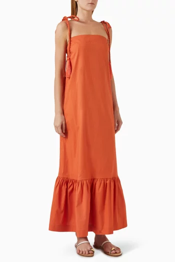 Terakota Maxi Dress in Cotton Poplin