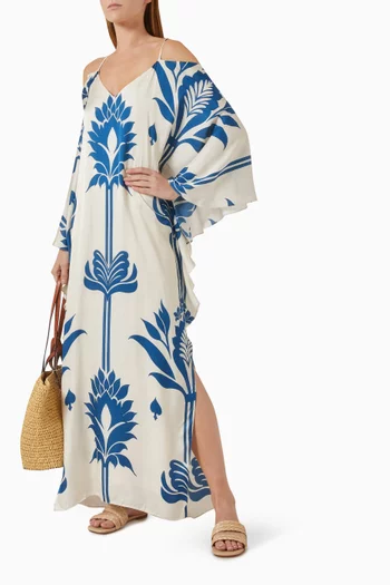 Poshaak Off-shoulder Kaftan