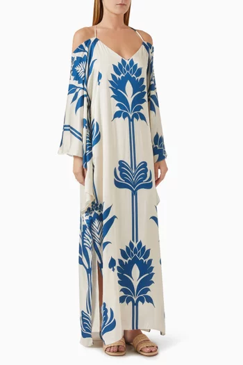 Poshaak Off-shoulder Kaftan
