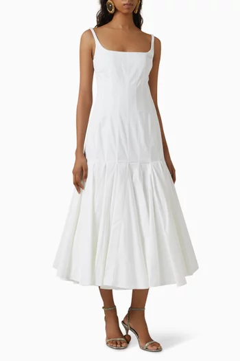 La Robe Agave Midi Dress in Poplin