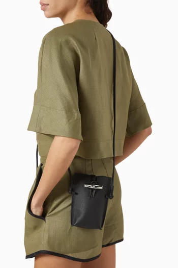 Le Roseau Phone Bag in Cowhide Leather
