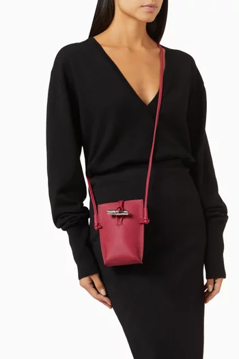 Le Roseau Phone Bag in Cowhide Leather