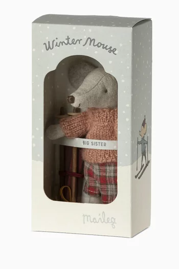 Winter Mouse with Ski Set, Big Sister