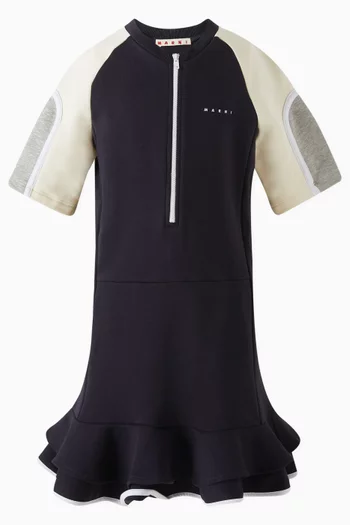Logo Dress in Cotton