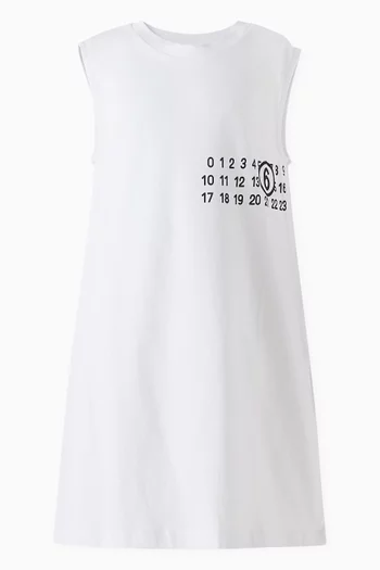 Number Logo Dress in Cotton