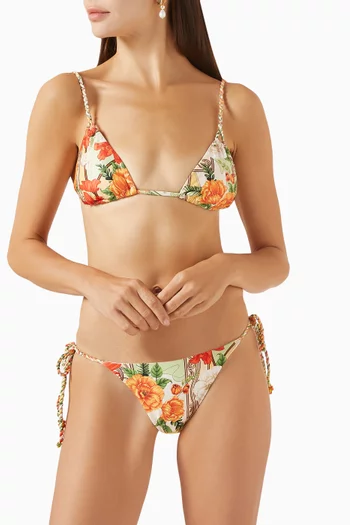 Nury Floral-print Bikini Top