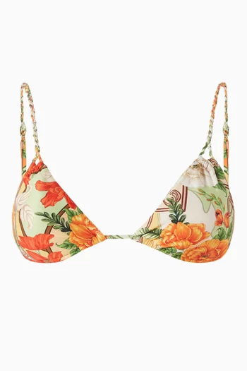 Nury Floral-print Bikini Top
