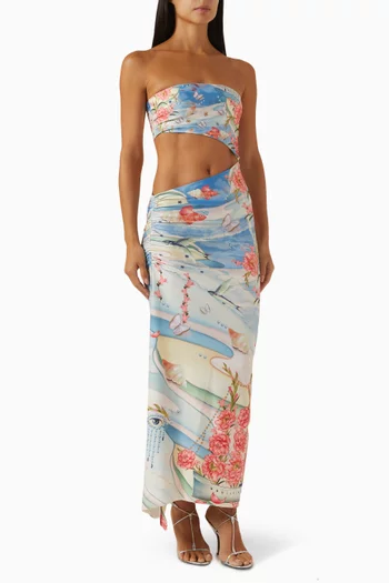 Gwen Cut-out Slit Dress