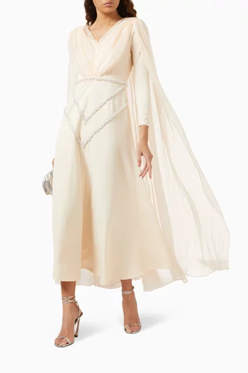 فستان بكاب مطرز