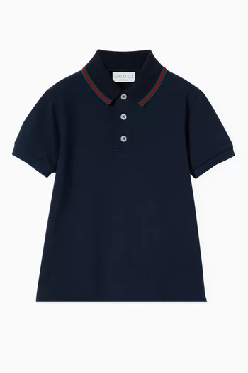 Polo Top in Cotton Piquet